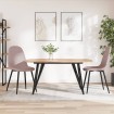 Sillas de comedor 2 unidades terciopelo rosa