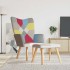 Silla de relajación con reposapiés tela