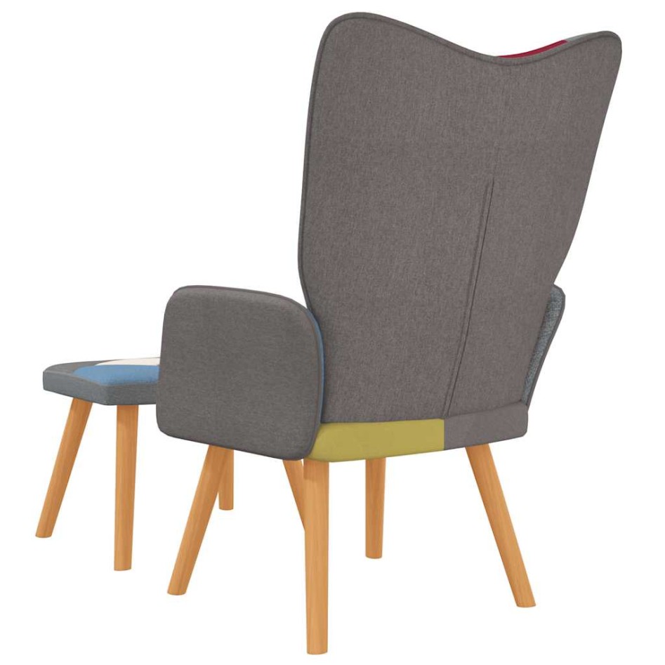 Silla de relajación con reposapiés tela