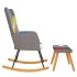 Silla mecedora con reposapiés tela