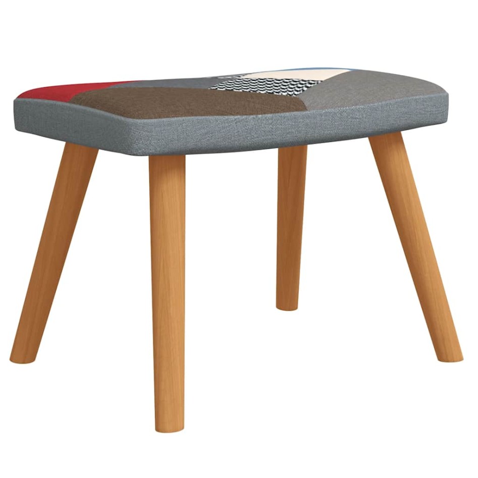 Silla mecedora con reposapiés tela