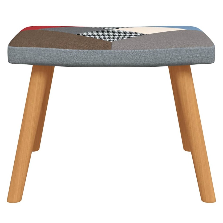 Silla mecedora con reposapiés tela