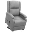 Sillón elevable tela gris claro