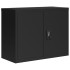 Armario archivador de acero negro 90x40x70