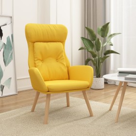 Sillón de relax de tela amarillo