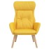 Sillón de relax de tela amarillo