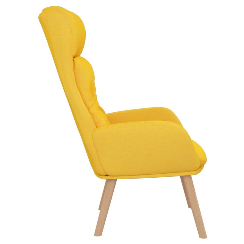 Sillón de relax de tela amarillo