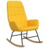 Silla mecedora de tela amarillo