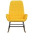 Silla mecedora de tela amarillo