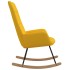 Silla mecedora de tela amarillo