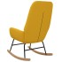 Silla mecedora de tela amarillo