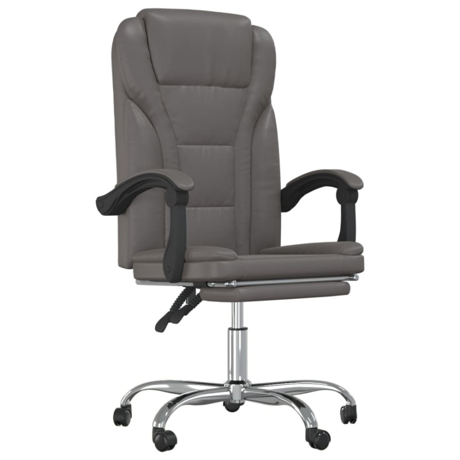 Silla de oficina reclinable cuero sintético