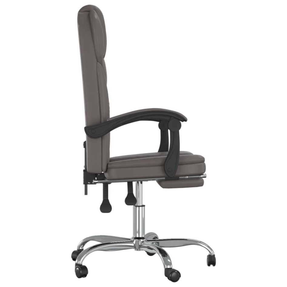 Silla de oficina reclinable cuero sintético