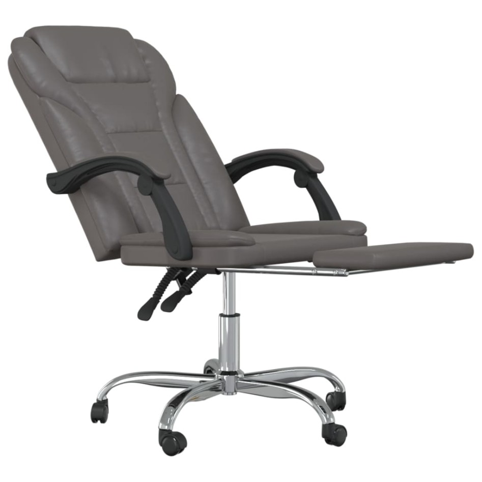 Silla de oficina reclinable cuero sintético