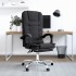Silla de oficina reclinable masaje cuero sintético