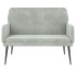 Banco de terciopelo gris claro 108x79x79