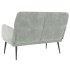 Banco de terciopelo gris claro 108x79x79