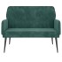 Banco de terciopelo verde oscuro 108x79x79