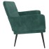 Banco de terciopelo verde oscuro 108x79x79