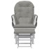 Sillón de lactancia con taburete tela gris