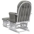 Sillón de lactancia con taburete tela gris