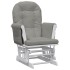 Sillón de lactancia con taburete tela gris