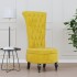 Sillón de respaldo alto con botones terciopelo