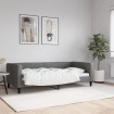 Sofá cama sin colchón tela gris oscuro 90x190 cm