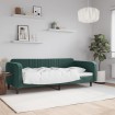 Sofá cama sin colchón terciopelo verde oscuro 90x200cm