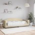 Sofá cama sin colchón tela crema 80x200