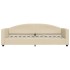 Sofá cama sin colchón tela crema 80x200