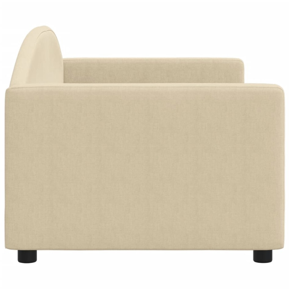 Sofá cama sin colchón tela crema 80x200