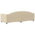 Sofá cama sin colchón tela crema 80x200