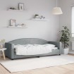 Sofá cama sin colchón tela gris claro 80x200 cm