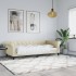 Sofá cama sin colchón cuero sintético crema 90x200