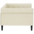 Sofá cama sin colchón cuero sintético crema 90x200
