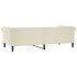 Sofá cama sin colchón cuero sintético crema 90x200