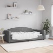 Sofá cama sin colchón tela gris oscuro 90x200 cm