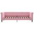 Sofá cama sin colchón terciopelo rosa 80x200