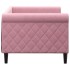 Sofá cama sin colchón terciopelo rosa 80x200