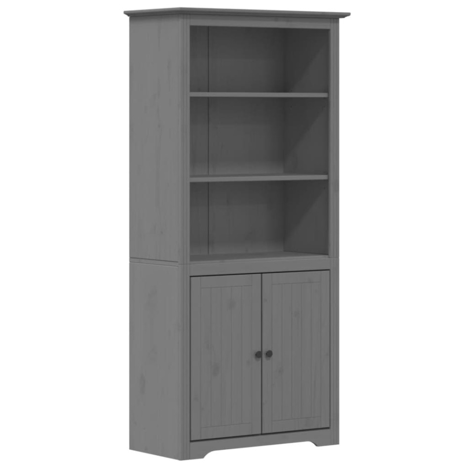 Librería BODO madera maciza de pino gris 82x40x173