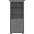 Librería BODO madera maciza de pino gris 82x40x173