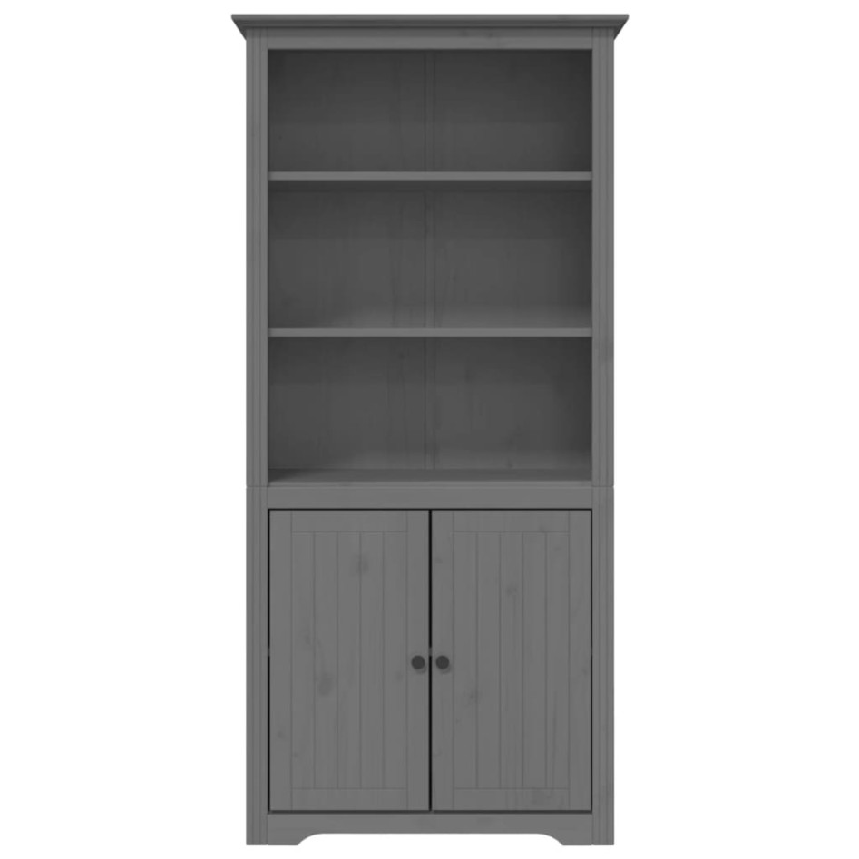 Librería BODO madera maciza de pino gris 82x40x173