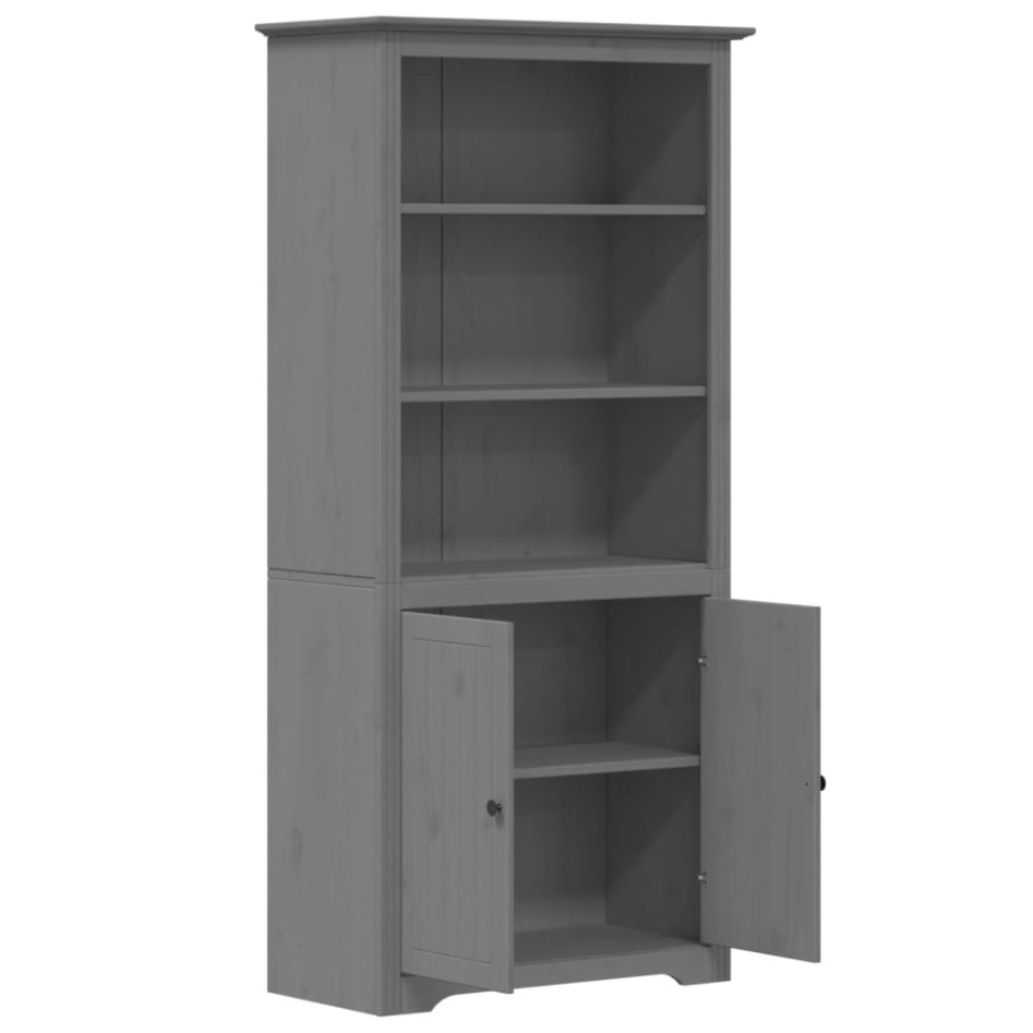 Librería BODO madera maciza de pino gris 82x40x173