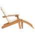 Silla de jardín Adirondack con reposapiés madera maciza