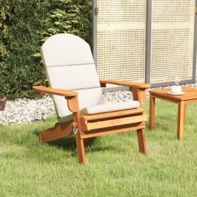 Silla de jardín Adirondack con cojines madera maciza