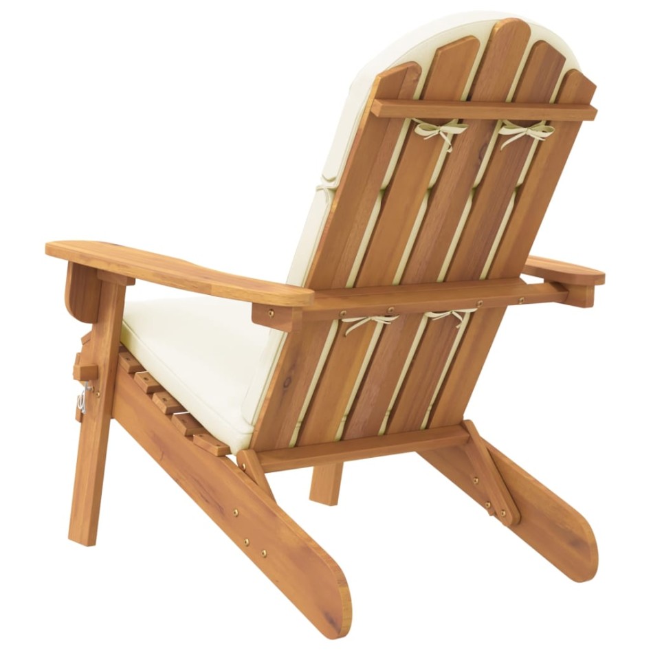 Silla de jardín Adirondack con cojines madera maciza