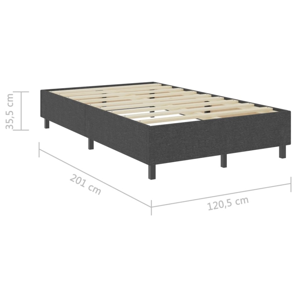 Estructura de cama box spring tela gris 120x200