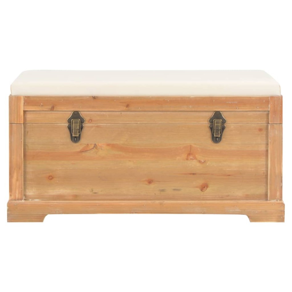 Baúl de almacenamiento con cojín 80x40x40 cm