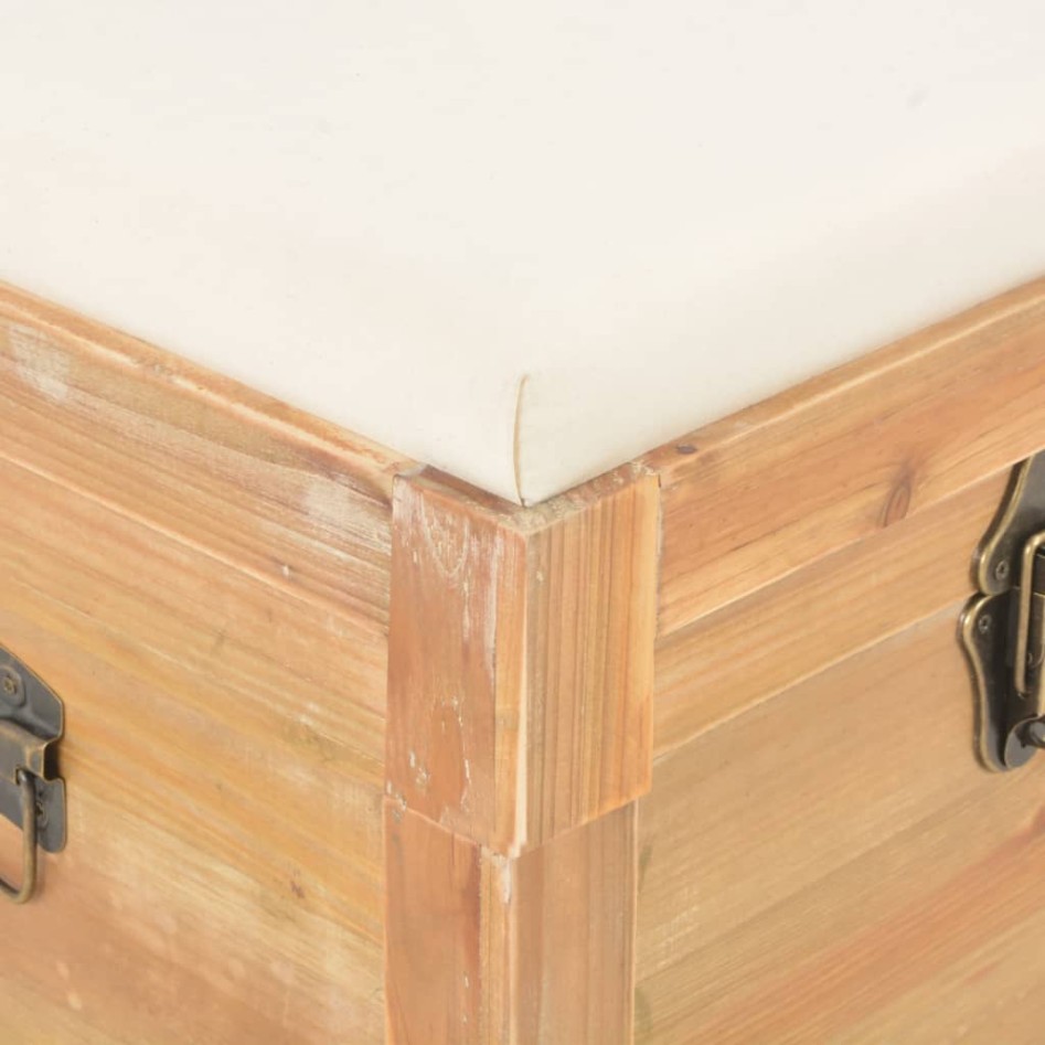 Baúl de almacenamiento con cojín 80x40x40 cm